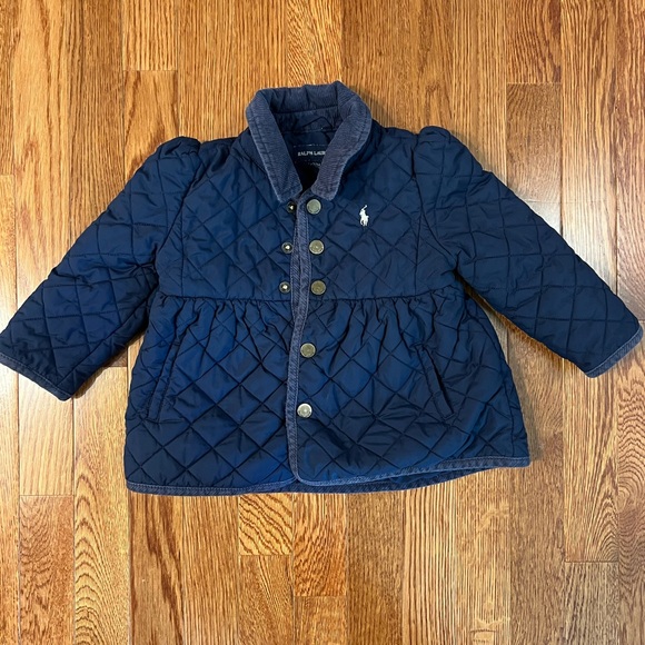 Ralph Lauren Navy Quilted Puffer Coat size 2T - Picture 1 of 5